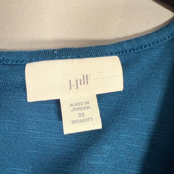 J Jill Sz 3X Blue Sleeveless Pockets V Neck Open Back Rayon‎ Spandex Dress - Picture 3 of 7